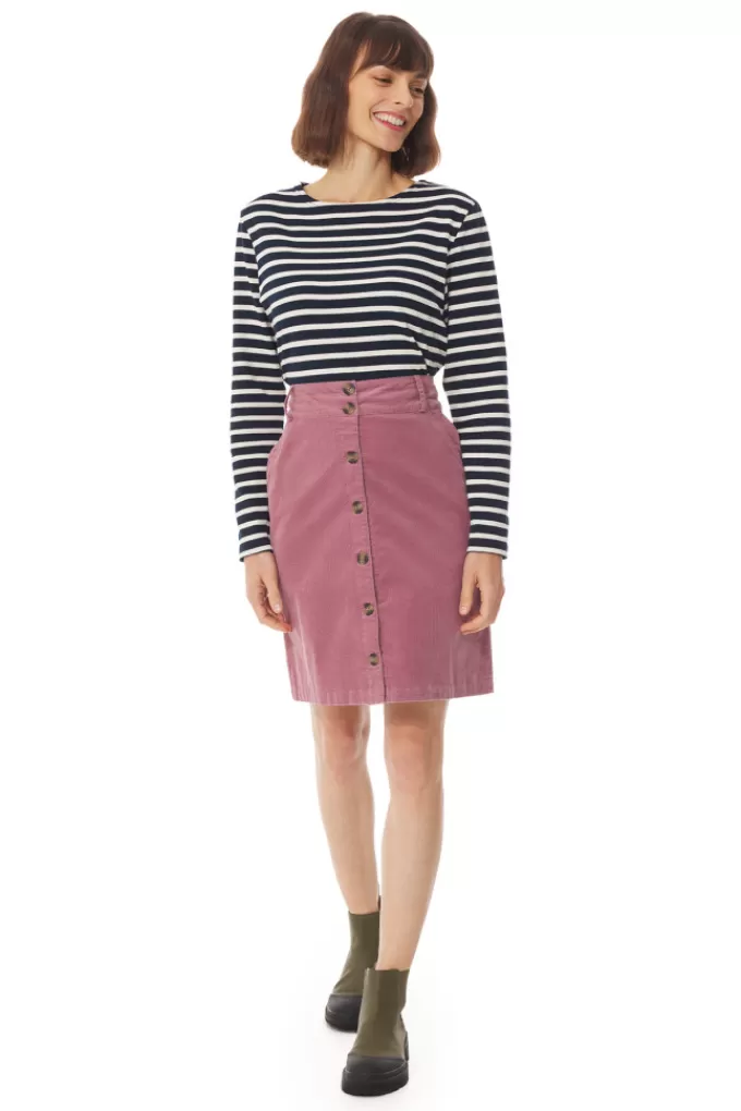 Mousqueton Buttoned velvet skirt^Women Dress, Skirt