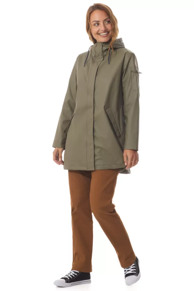 Mousqueton Fleece-lined hooded raincoat^Women Raincoat, Parka