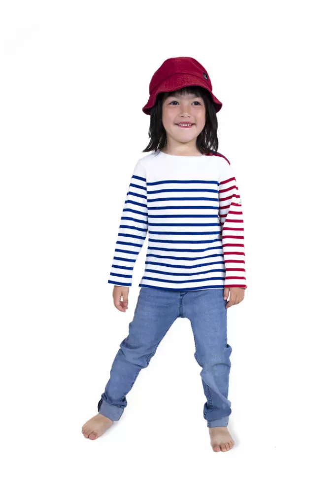 Mousqueton Kids zipped shoulder breton stripe shirt^Kids Breton Shirt