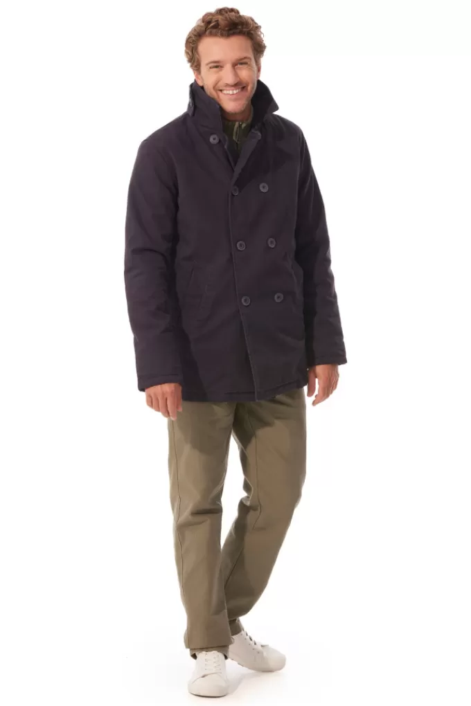 Mousqueton Quilted canvas peacoat^ Jacket, Peacoat