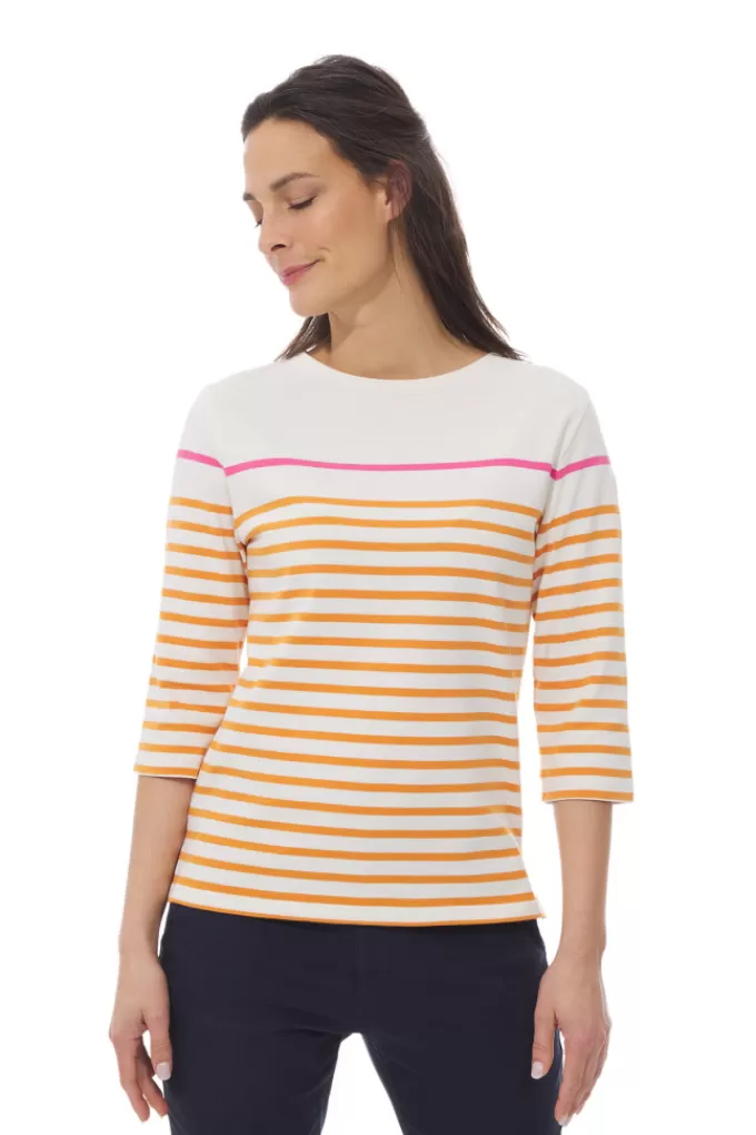 Mousqueton 3/4 sleeve breton stripe shirt^Women Breton Shirt