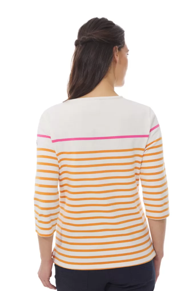 Mousqueton 3/4 sleeve breton stripe shirt^Women Breton Shirt