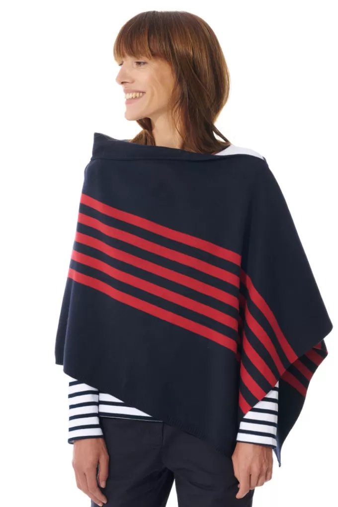 Mousqueton Striped poncho^Women Poncho