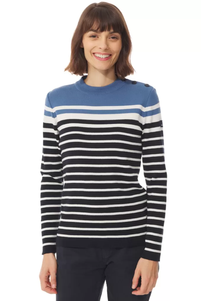 Mousqueton Striped sailor sweater^Women Cardigan, Sweater