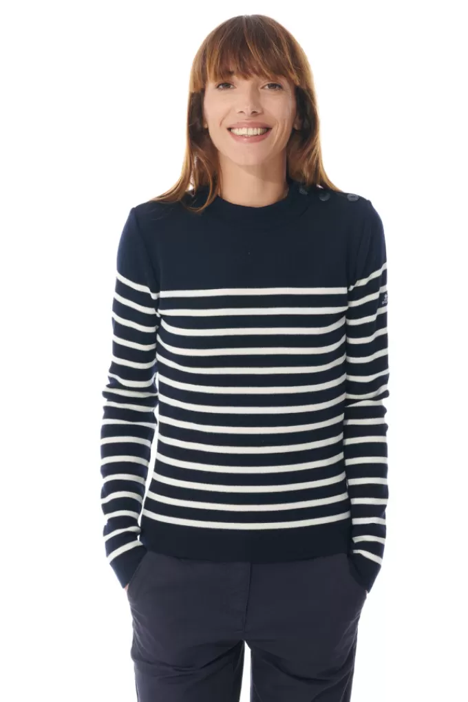 Mousqueton Striped sailor sweater^Women Cardigan, Sweater