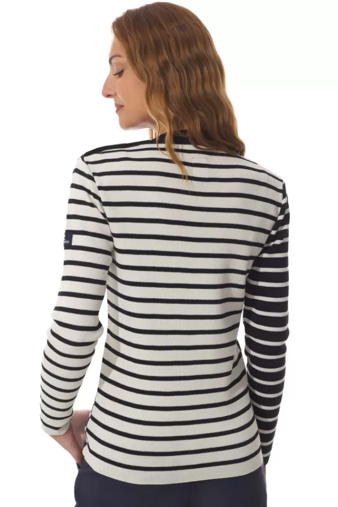 Mousqueton Sweater with inverted stripes^Women Cardigan, Sweater