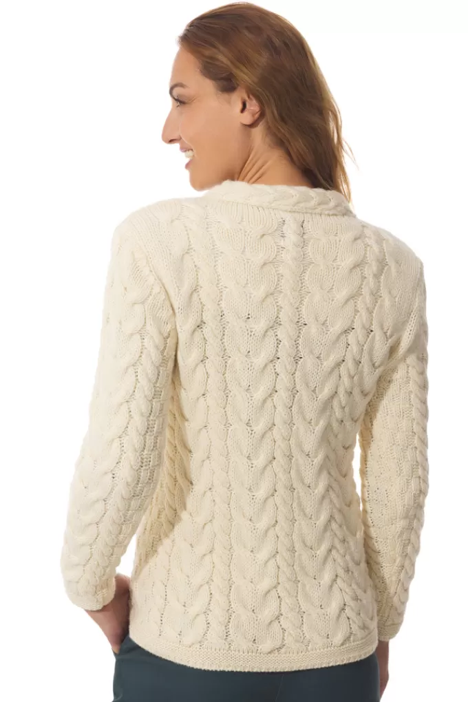 Mousqueton Wool cable knit sweater^Women Cardigan, Sweater