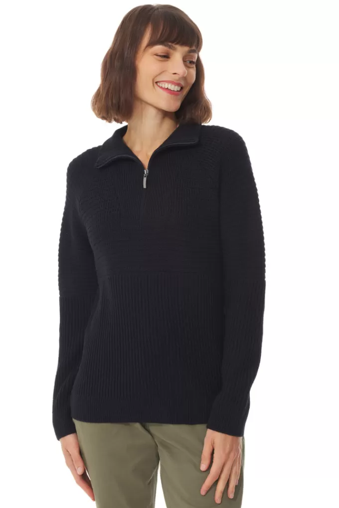 Mousqueton Zip-neck sweater^Women Cardigan, Sweater