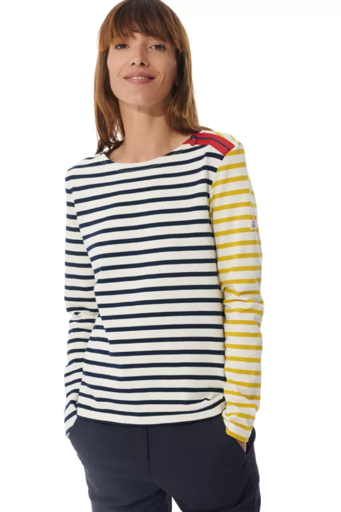 Mousqueton Zipped breton stripe shirt^Women Breton Shirt