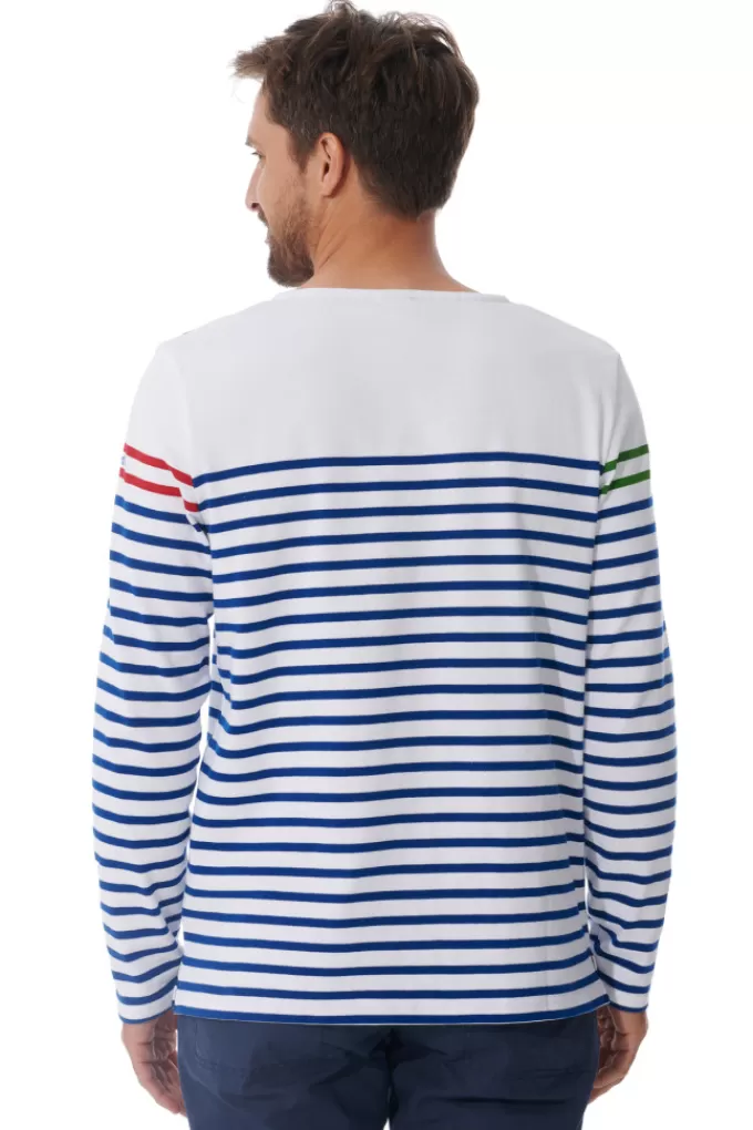 Mousqueton Zipped shoulder breton stripe shirt^ Breton Shirt